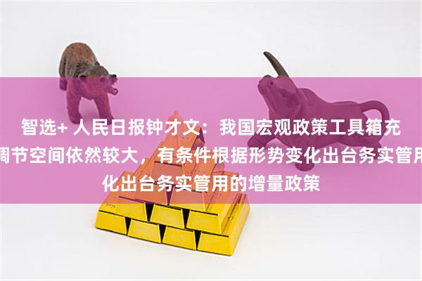 智选+ 人民日报钟才文：我国宏观政策工具箱充足，逆周期调节空间依然较大，有条件根据形势变化出台务实管用的增量政策